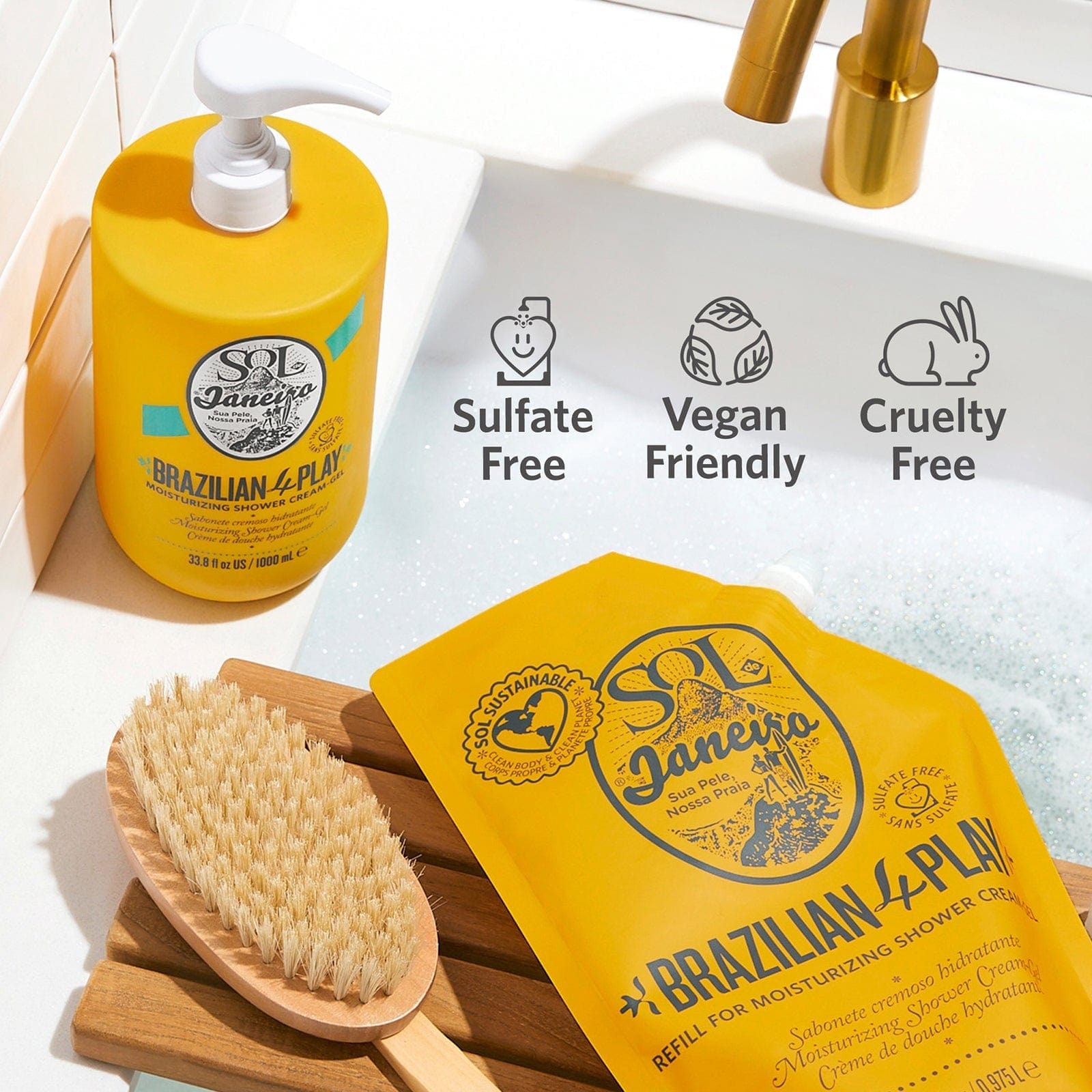 Brazilian Play Moisturizing Shower Cream-Gel 1 Liter - Image 7
